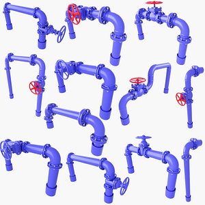 3D Water and Fuel Oil Pipes v11