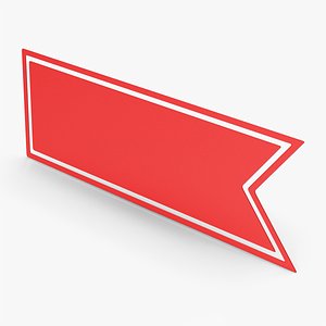 Red Ribbon Label 3D