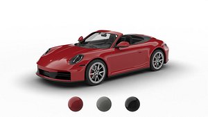 3D Porsche 911 Carrera S Cabrio 2025 3d model model
