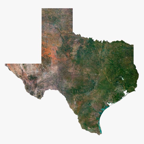 Texas State Terrain Map 3D 모델 - TurboSquid 2088736