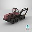 3D model Generic Modern Forestry Harvester - Old