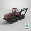 3D model Generic Modern Forestry Harvester - Old