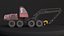 3D model Generic Modern Forestry Harvester - Old