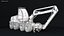3D model Generic Modern Forestry Harvester - Old