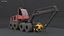 3D model Generic Modern Forestry Harvester - Old