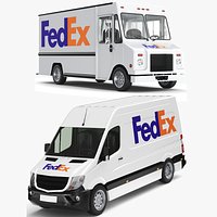 Two Detailed FEDEX Trucks