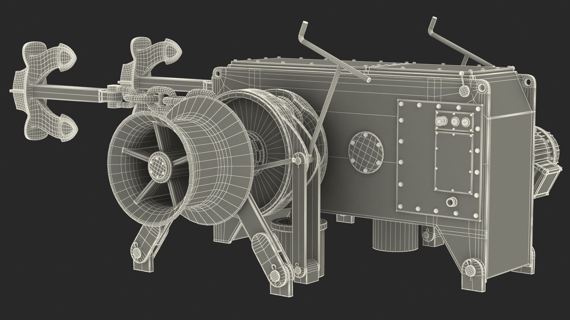 Rusty marine anchor windlass 3D model - TurboSquid 1620776