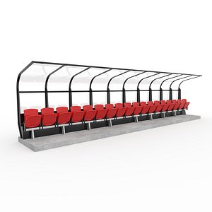 Soccer Bench 13 3D model