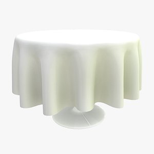 Round Table With Table Cloth