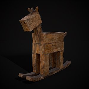 3D Medieval Horse Sled model