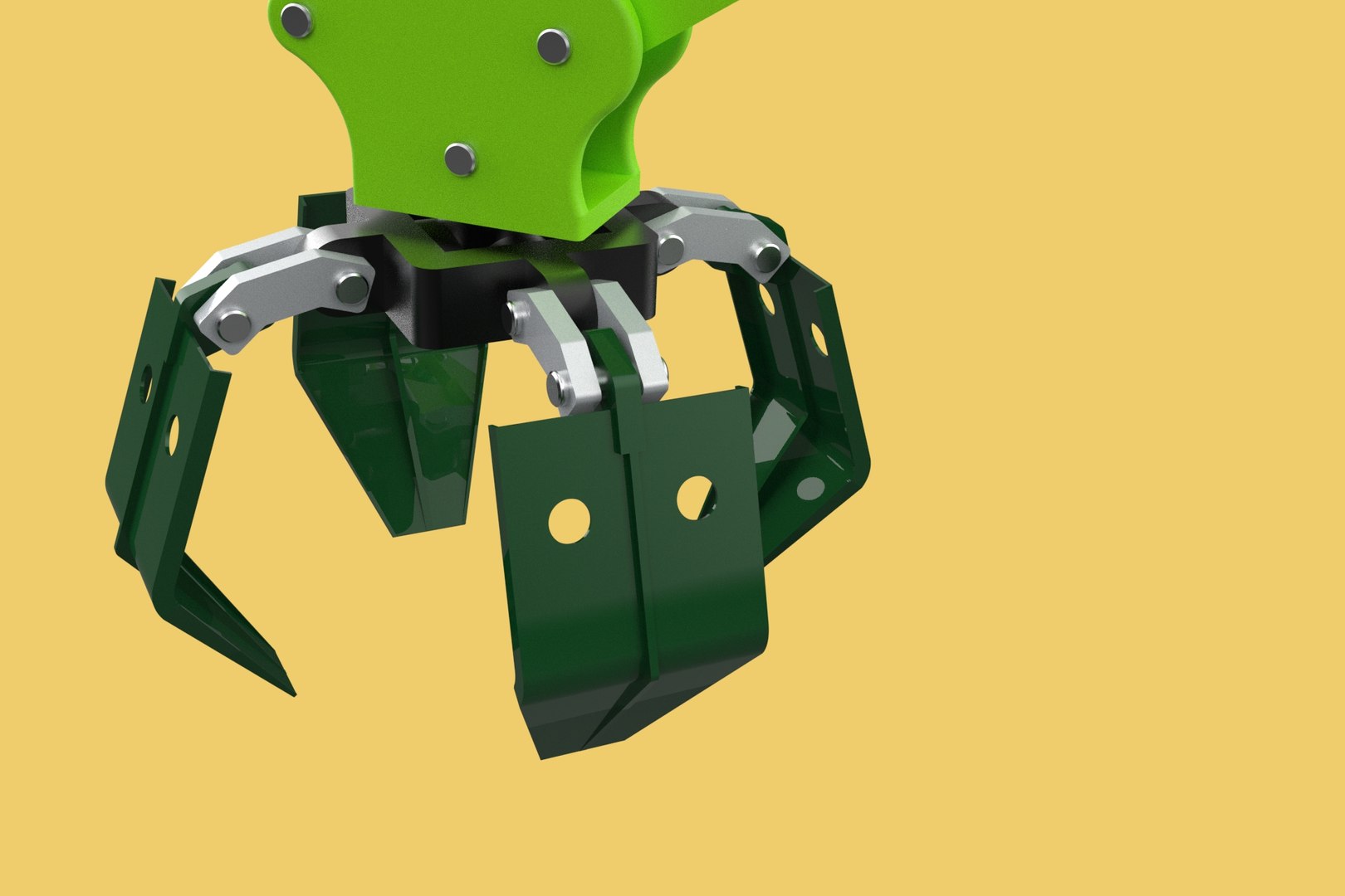 LINK HYDRAULIC THUMB KNUCKLE BOOM ARM CRANE LIFTING ATTACHMENT 3D ...