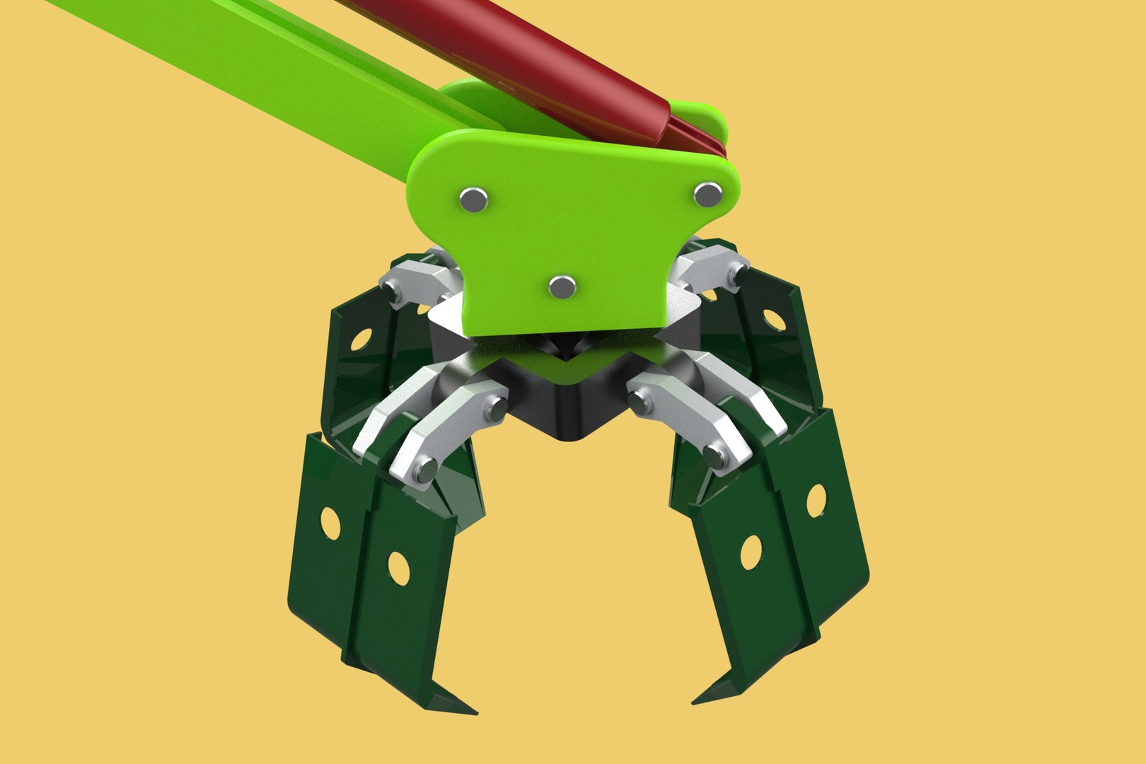LINK HYDRAULIC THUMB KNUCKLE BOOM ARM CRANE LIFTING ATTACHMENT 3D ...