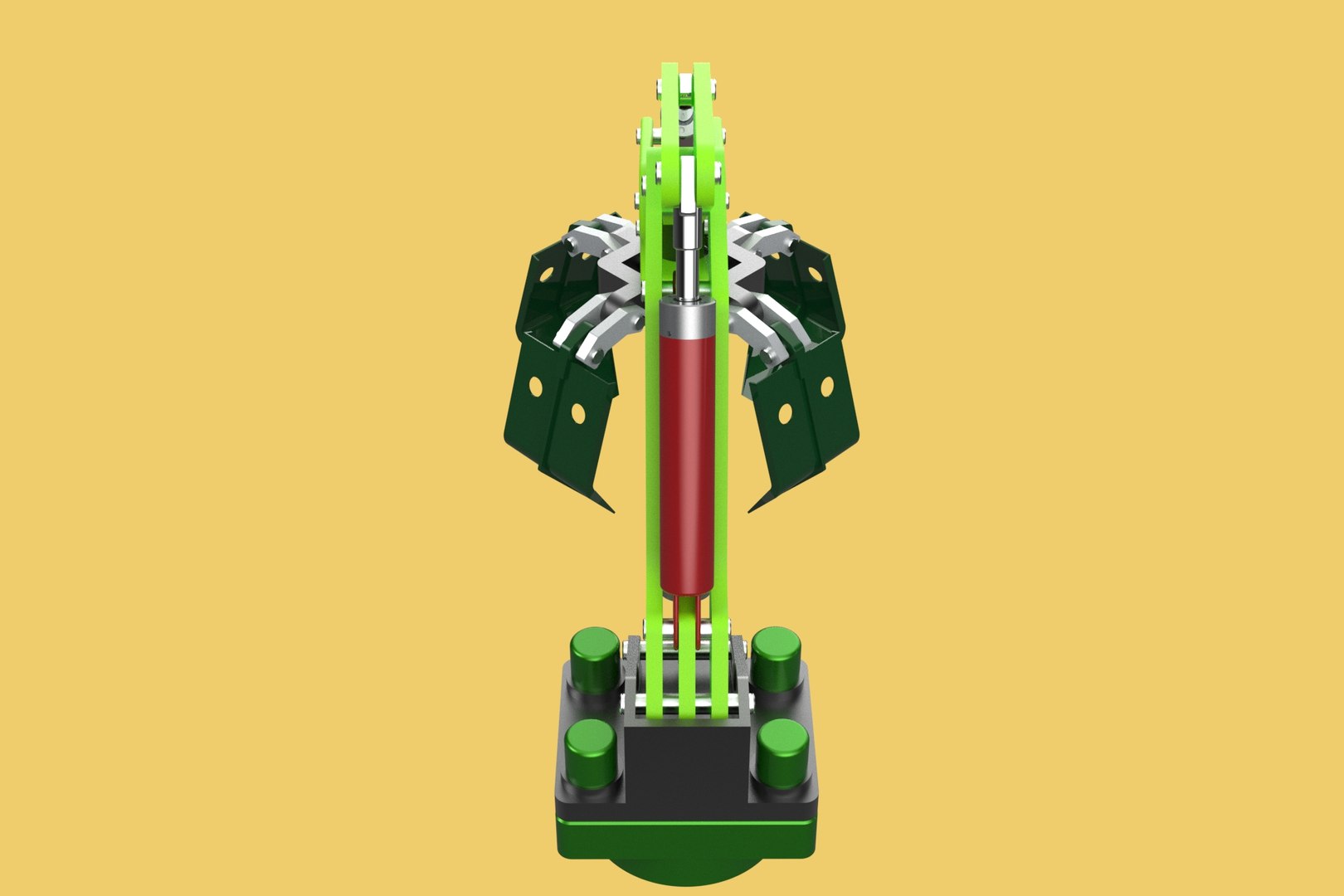 LINK HYDRAULIC THUMB KNUCKLE BOOM ARM CRANE LIFTING ATTACHMENT 3D ...