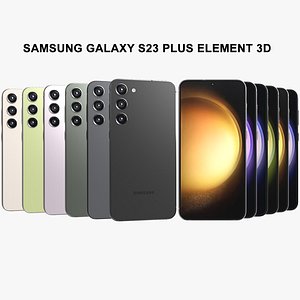 Samsung Galaxy S23 Plus All Colors in Element 3D 3D