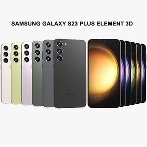 Samsung Galaxy S23 Plus All Colors in Element 3D