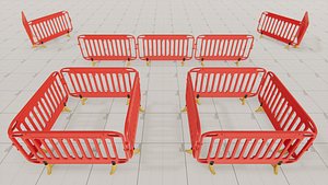 3D model Barrier Pedestrian 3D Model