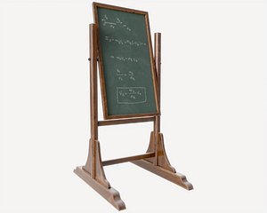 Vintage school blackboard 3D