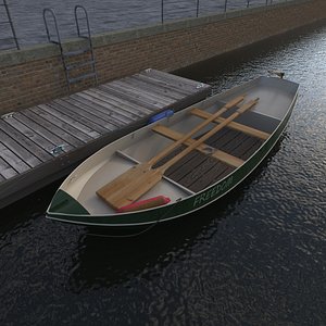 steel boat jetty 3d max