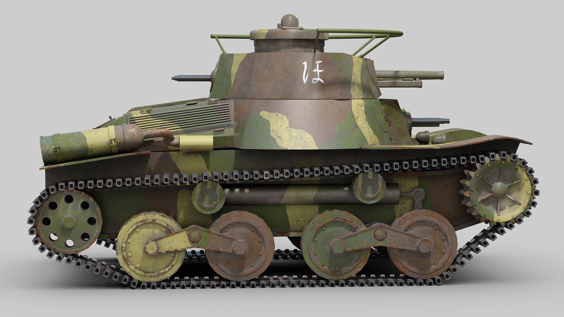 Type 4 Ke Nu Light Tank 3D Model - TurboSquid 2183524