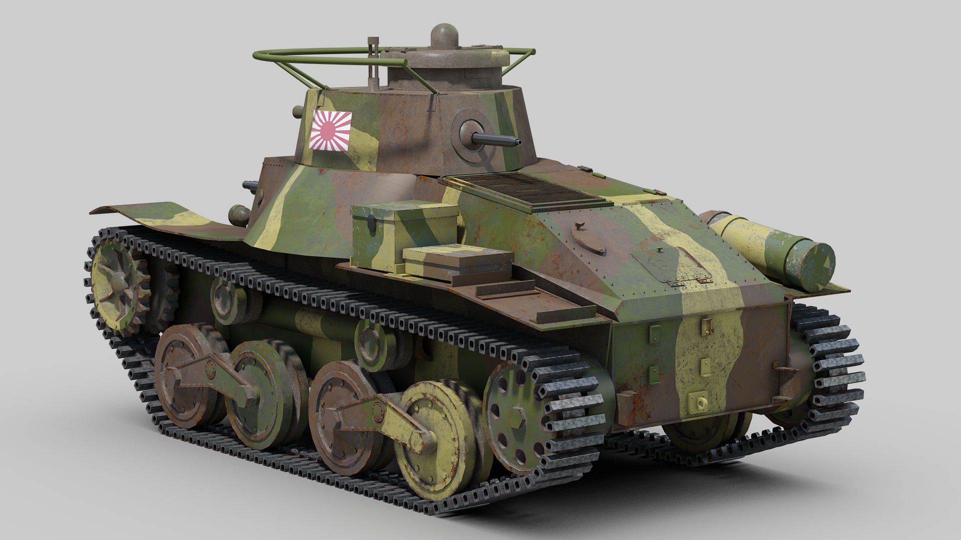 Type 4 Ke Nu Light Tank 3D Model - TurboSquid 2183524