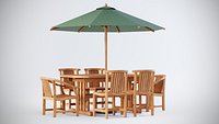 Deluxe table with Club dining and Carver chairs
