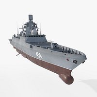 Project 22350 Frigate low-poly game ready