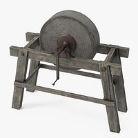 Antique Grinding Wheel Stand Old