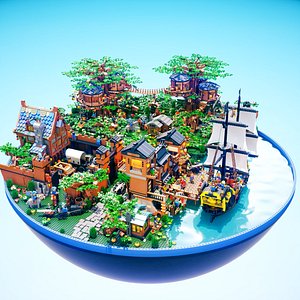 Lego island 3D model