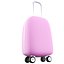 3d  pink suitcase with wheels icon