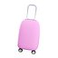 3d  pink suitcase with wheels icon
