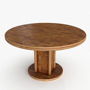 3D Round Bamboo Table