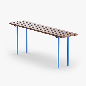 Bench Outdoor 02 Blue