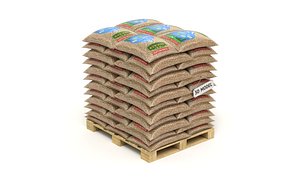 Wood pellets in the bags 3D model