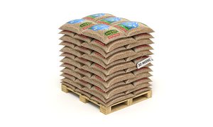 Wood pellets in the bags