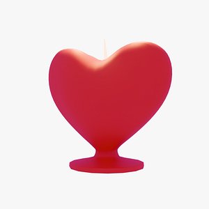 3D Valentine Heart Candle Light