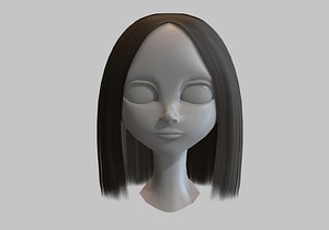 Female Ponytail Hair V28355 - 3D Model by nickianimations