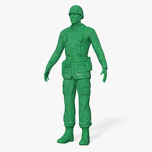 3D Green Toy Soldier model
