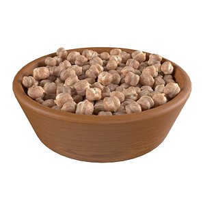Garbanzo chickpea bowl 3D