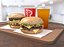 Burgers cola and beer fastfood set