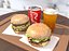 Burgers cola and beer fastfood set