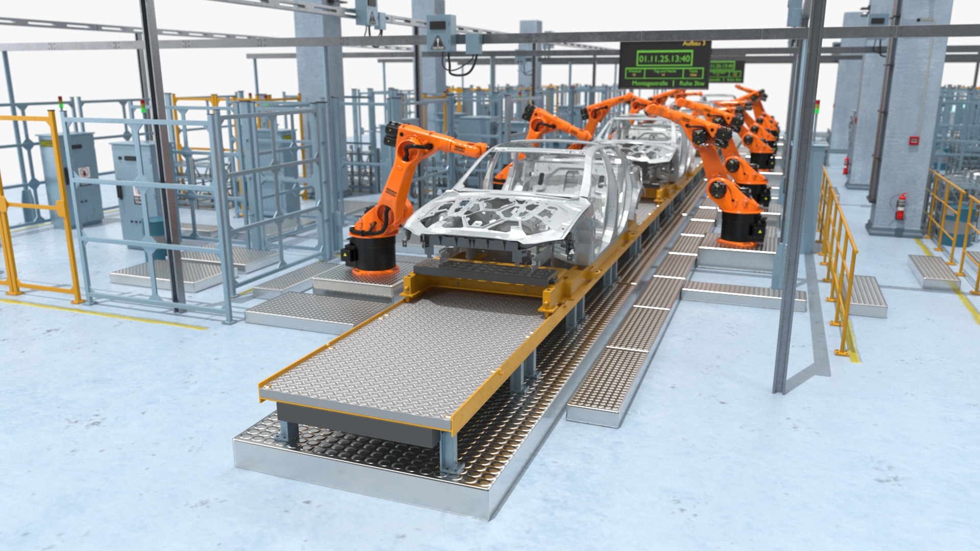 Car Assembly Line Rigged 3D - TurboSquid 2501699