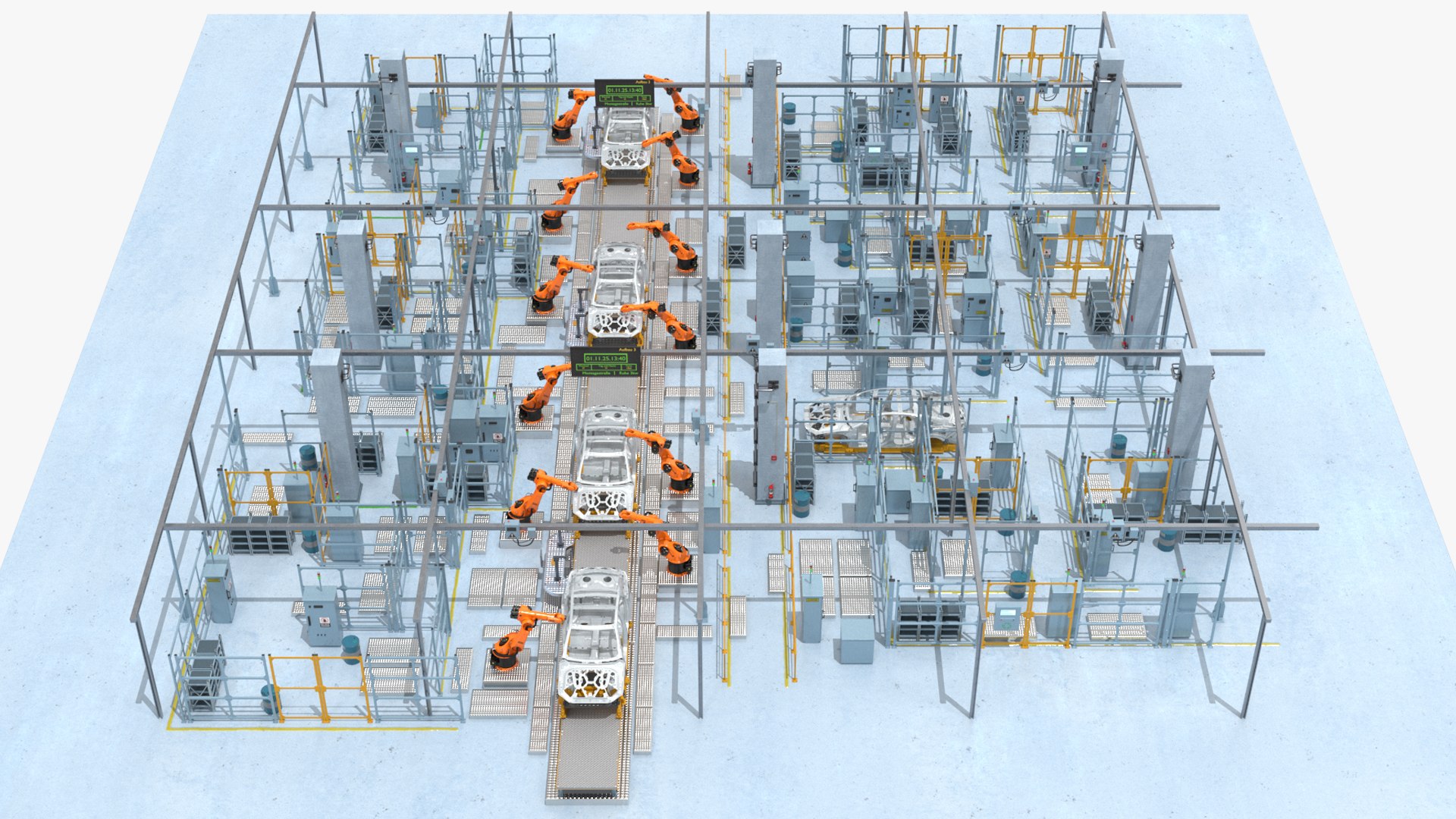 Car Assembly Line Rigged 3D - TurboSquid 2501699