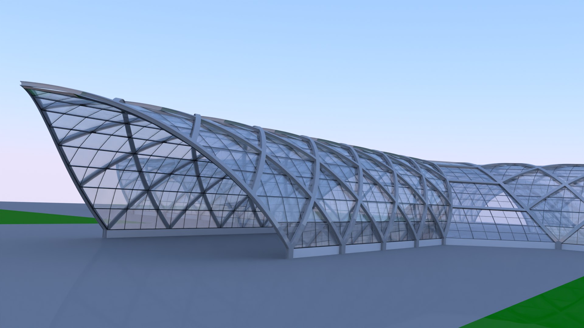 Glass Building Model - TurboSquid 2036512