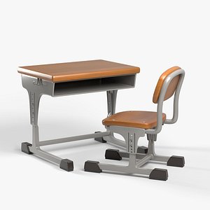 school desk chair 3D