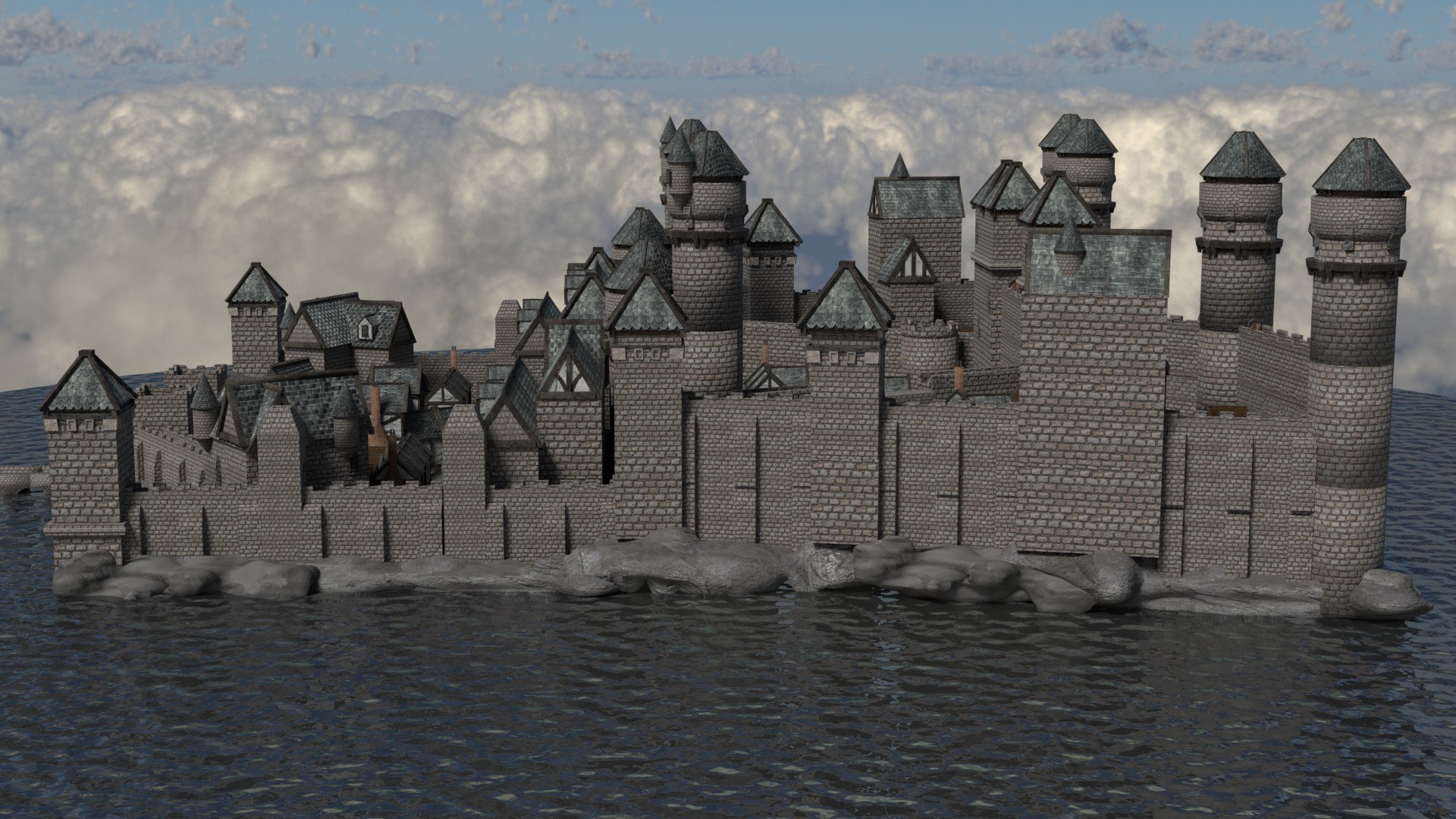 3D Medieval Castle Model - TurboSquid 1824970