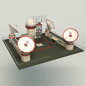 Low Poly Radar Station