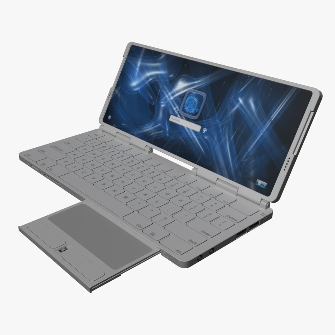 Mini Laptop Concept Computer Screen 3d Obj