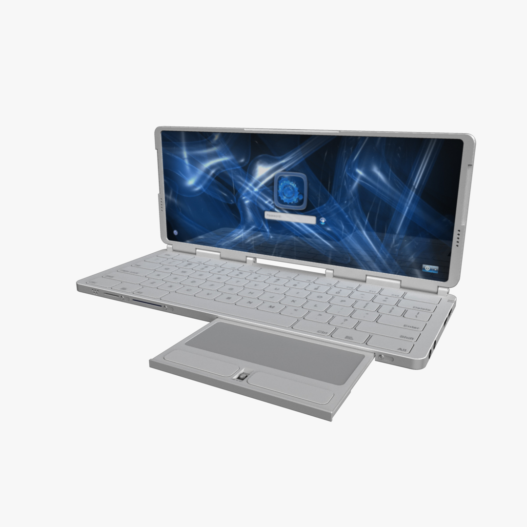 Mini Laptop Concept Computer Screen 3d Obj
