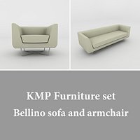 Kmp bellino sofa and armchair