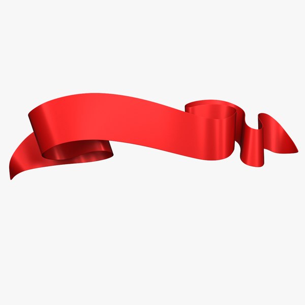 Ribbon Banner 08v PBR 3D model